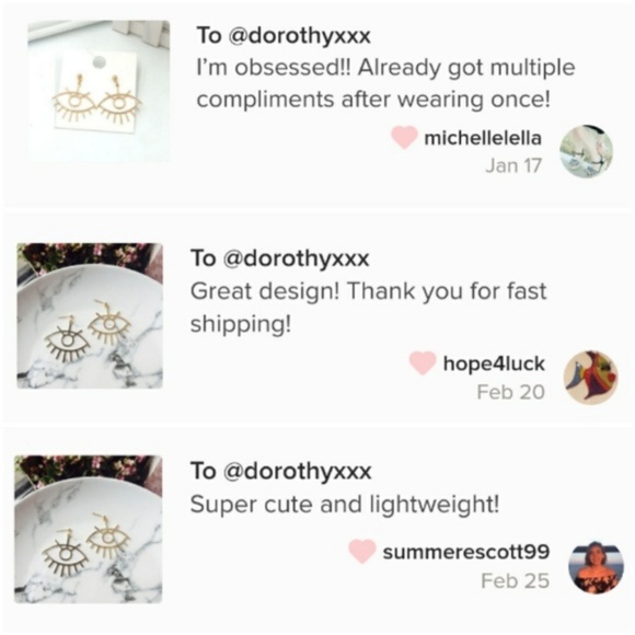 Minimalist Artists Art Eye Drop Earrings - Picture 5 of 5